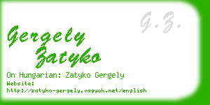 gergely zatyko business card